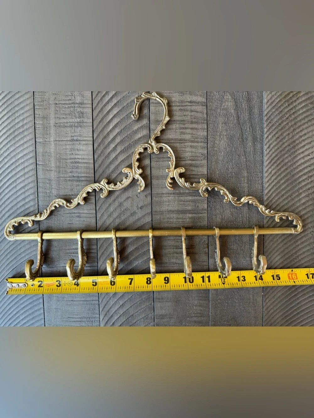 Victorian Trading Co. Parisian Brass Decorative 7-Hook Hanger